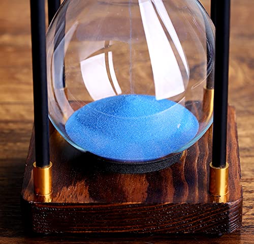 BAWAQAF Premium Large Hourglass Sand Timer 60 Minutes, Decorative Sandglass Clock, Modern Hour Glass Timers Gift for Men & Women, Time Management Tools for Classroom Home Office Desk Decor, Gold