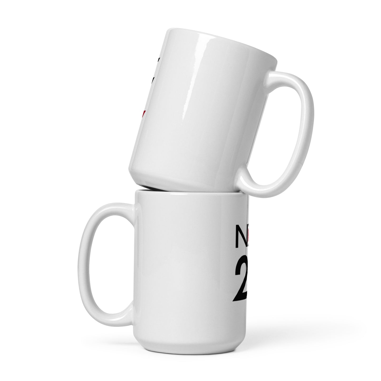 White glossy mug