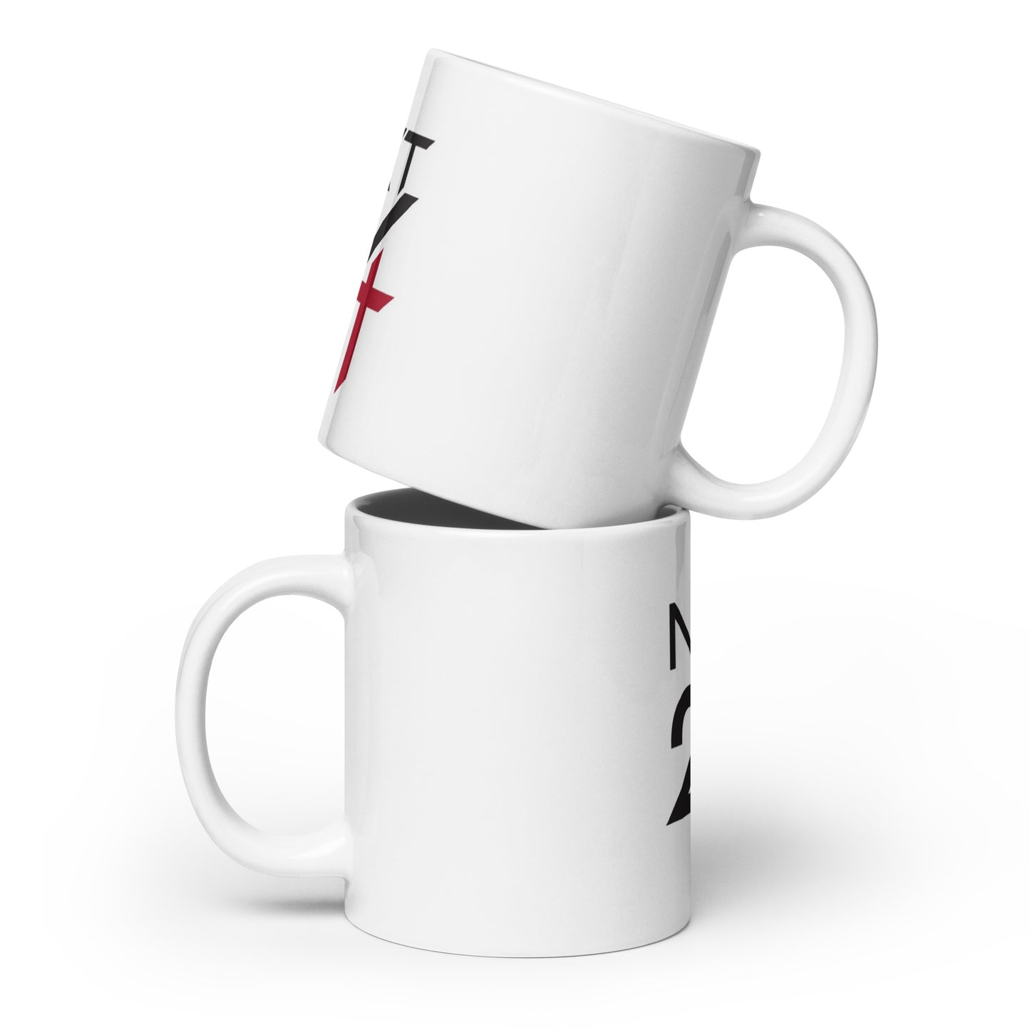 White glossy mug