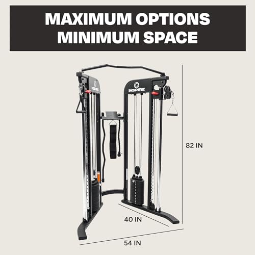 Inspire Fitness Functional Trainer - Multifunctional Cable Machine Home Gym System - at Home Gym Workout Weight Machine for Strength Training - Full Body Compact Exercise & Fitness Equipment Set