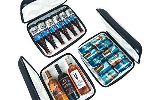 Small Portable Travel Cooler Bag. Beach Supplies. Bottle Holder. Insulated Golf Beer Cooler. Slim Iceless Cooler.