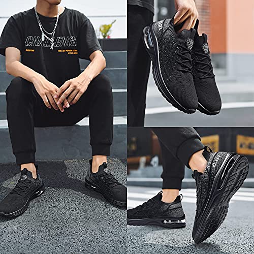 Mens Air Running Shoes Casual Tennis Walking Athletic Gym Fashion Lightweight Slip On Sneakers